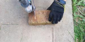 Useful trick that will help you easily sawed firebrick.