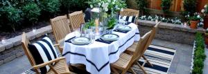 Dining table in the garden