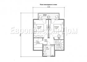 Organic polutoraetazhny house 7h9 with verified layout