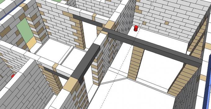 Top view in the project from the SketchUp 