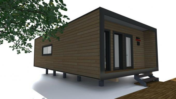 modular home project. Just the same starter pack - kitchen-living room, bedroom and bathroom. Source - YARSNIP
