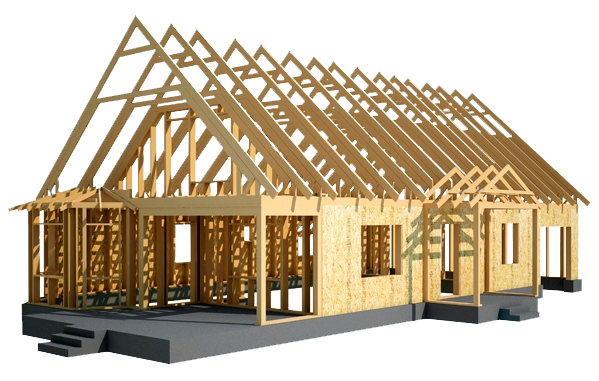 3. In new construction of frame structures (. Homes, farm buildings, etc.), we use: Firstly, one of the best in our opinion, technology Construction "platform" minimize construction time frame houses and providing adequate strength and stability structures. Secondly, your constructive structure is manufactured in the factory (a factory located in the city Serpukhov) and comes to your site is fully prepared for the assembly (ie, the entire lumber already cut and fit - can only collect).