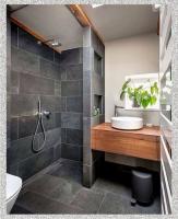 4 embodiment chic stylish showers, tiles of stoneware decorated