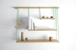Simple and elegant bookcase inspired by the hanging bridges