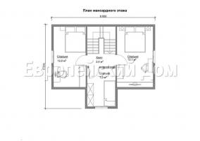 Interesting polutoraetazhny three bedroom house area of ​​82 m2