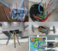 What are the ways to connect the wires in the junction box there
