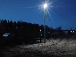 LED lights of the village and its area