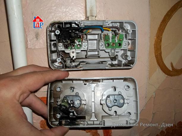 Burned outlet, load the washing machine and double-pressure boiler