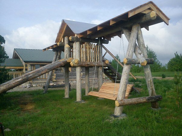 Here's a playground, you can make out of logs Kelo.