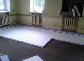 The use of insulation for underfloor heating