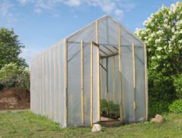 To equip the greenhouse inside: a bed soil material
