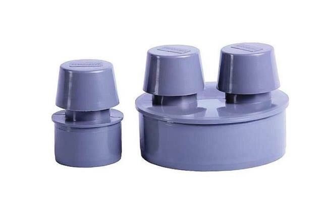 Picture 3. Air valves for sewer pipe 50 mm and 110 mm.