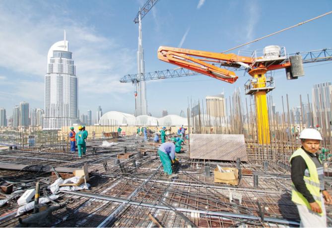 Process reinforcement in the construction of a skyscraper in UAE