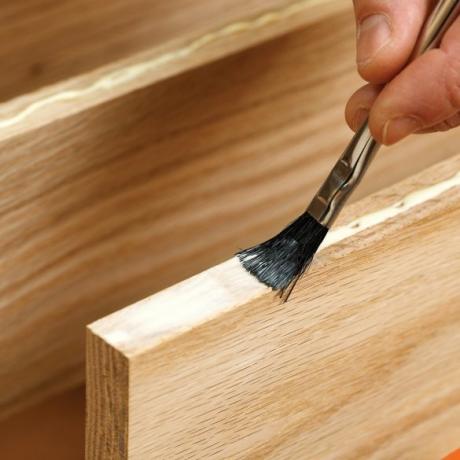 How to glue the wood panels.
