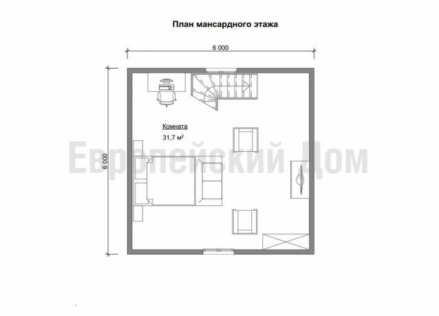 Disposition of the second floor. Photo source: dom-bt.com