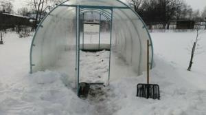 Do I have to throw the snow in the greenhouse?