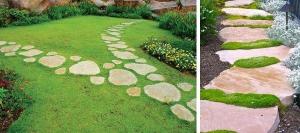 From what we can make unusual garden paths?