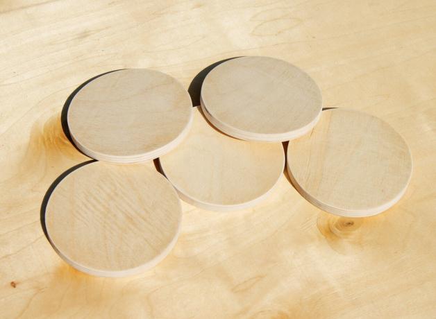 circles of plywood