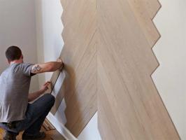 Laminate on the wall with glue: ways of arranging the slats