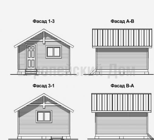 Facades of houses on four sides. Photo source: dom-bt.com