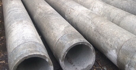 Figure 1: Asbestos-cement pipes without perforation. Cuts can be performed independently, or to find an analogue prepared with holes
