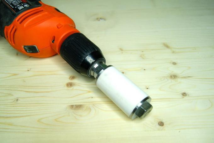 Useful for homemade drills from scraps of plastic pipes and bolts