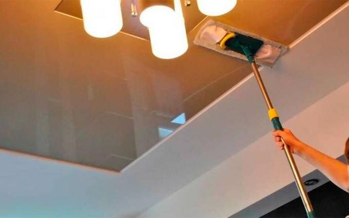 Washing stretch ceiling telescopic mop