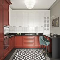 As only one color can dramatically change the interior. Photo kitchen in 3 variations