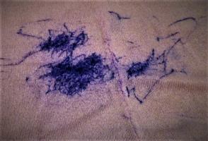 How easy to wash off stains from pens, ink clothing