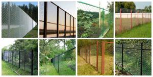 A fence made of mesh netting. Types of netting and poles. Part 1
