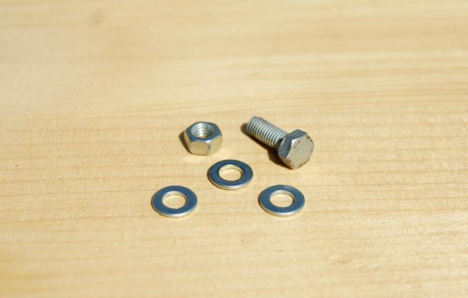 M4 steel bolt, washers and nut