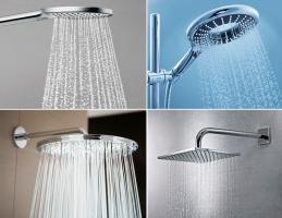 Rainfall showerheads. Save on changing nozzles.