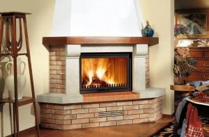 Features installation of a fireplace in country houses