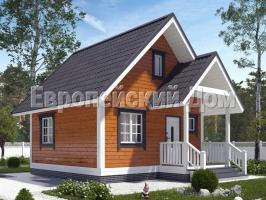 Practical home 6x6 m with two bedrooms and a spacious kitchen-living room