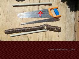 Remade hacksaw to cut into the thorny bush. A simple way to
