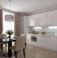 Kitchen design with completely white suite - when it is really nice and not boring