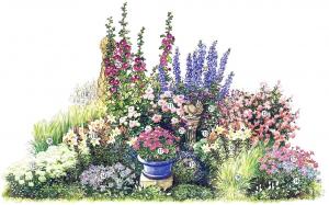 Flowerbed "Empress": a luxurious flower garden for the summer tasteful (3 m) scheme, photos, description