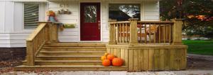 Construction of porch and entrance stairs: an original, high quality, long time