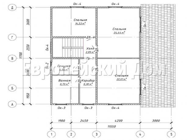 Disposition of the second floor. Photo source: dom-bt.com